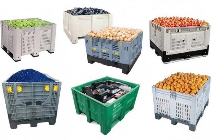 types of plastic pallet boxes