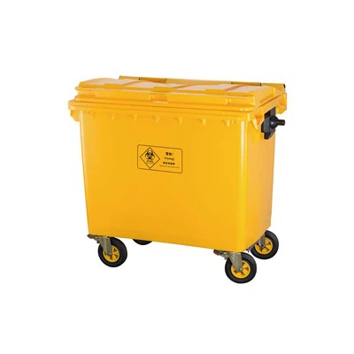 Afvalbak op wielen van 660 liter