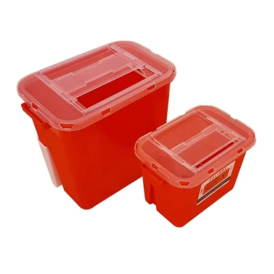 Inzameling van medisch afval Scherpe container